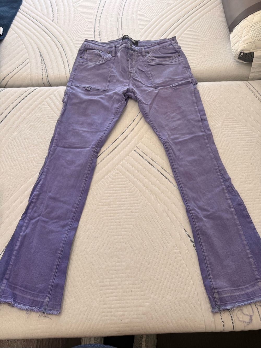 Men’s Purple Wide-Leg Utility Pants